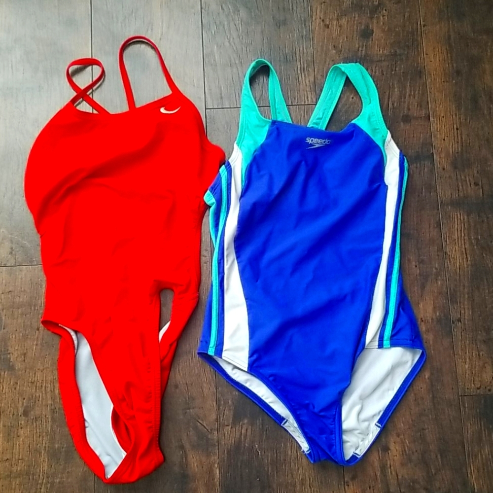 Nike and Speedo girls swimsuits